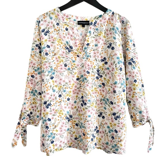 Cynthia Rowley Multicoloured Floral Top, Size Large - Picture 4 of 8
